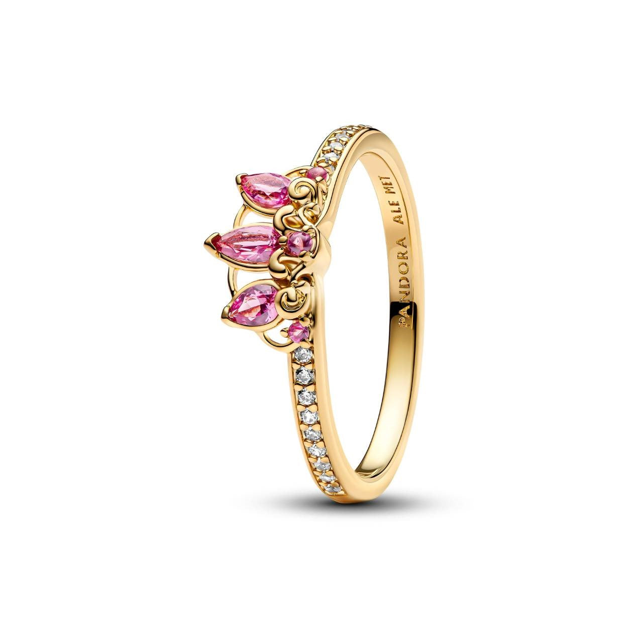 Anel Disney Rapunzel 14k gold-plated tiara ring