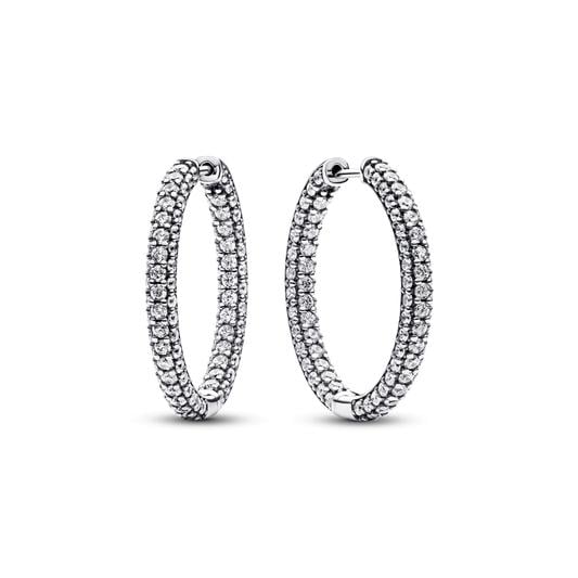 Brincos Pandora Sterling Silver Hoop - Ana Joalheiros