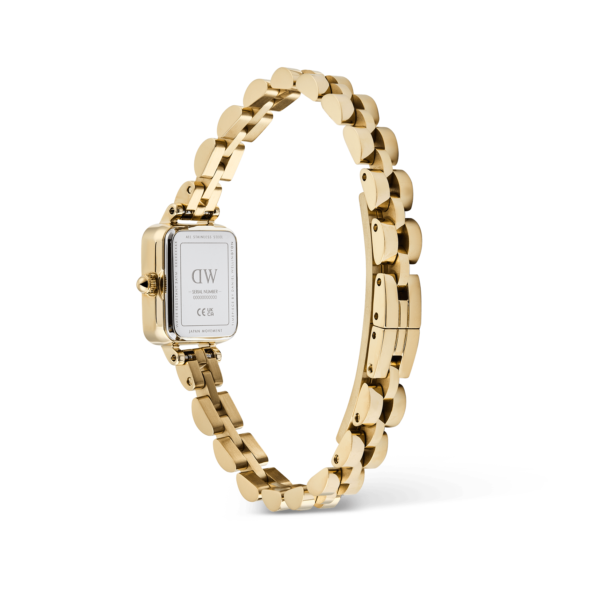 Relógio Daniel Wellington Quadro Mini Arch 3-link White Sun
