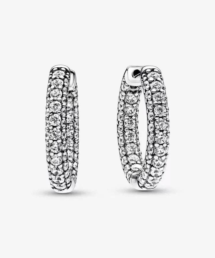 Timeless Pavé Single-row Hoop - Ana Joalheiros