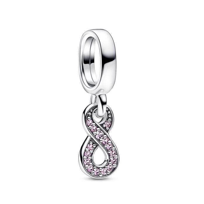 Infinity sterling silver dangle with - Ana Joalheiros