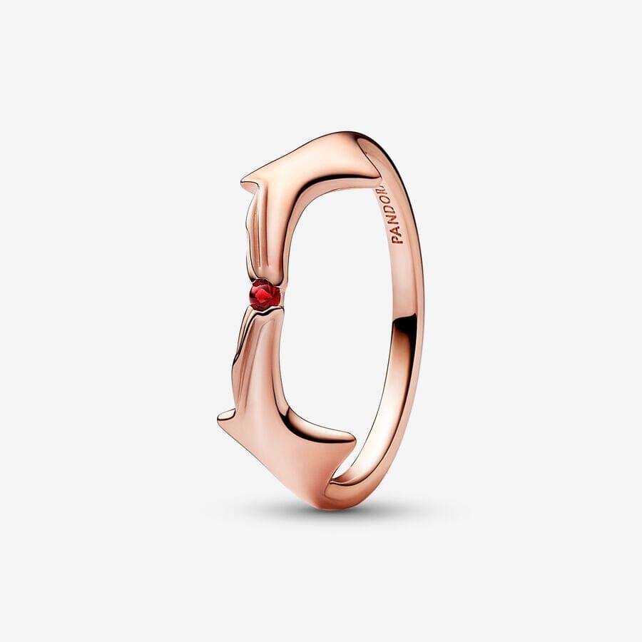 Marvel Scarlet Witch 14k rose gold- plated ring with salsa red crystal - Ana Joalheiros