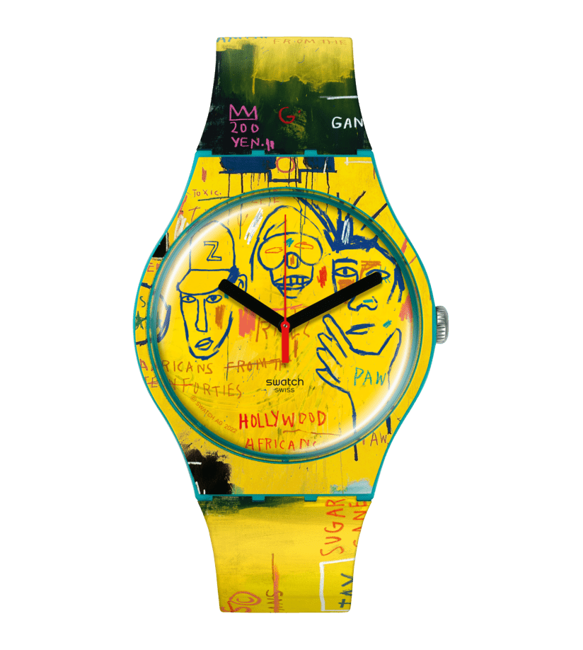 Relógio Swatch SS23 - HOLLYWOOD AFRICANS BY JM BASQUIAT - Ana Joalheiros