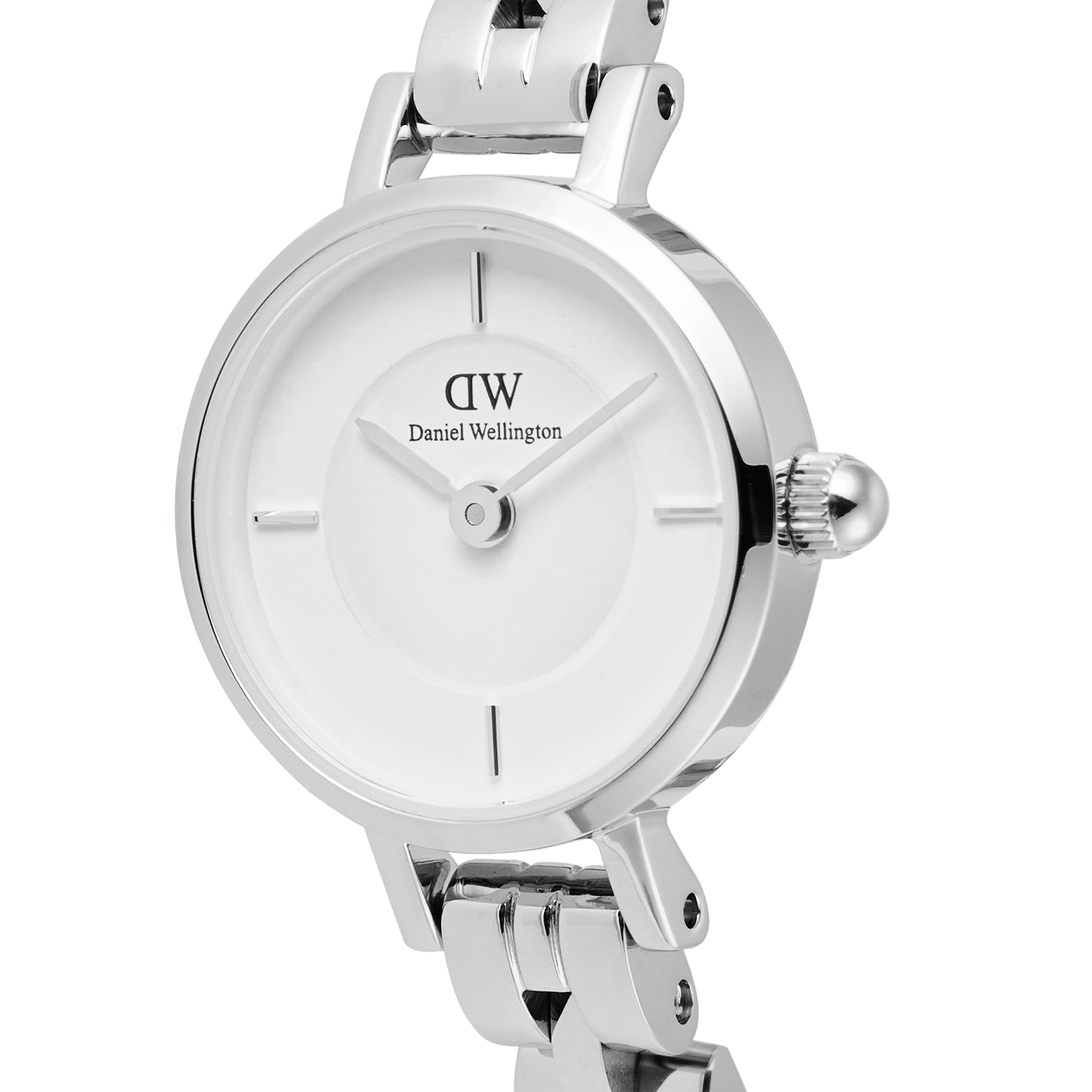 Relógio Daniel Wellington Petite Mini Arch 3-link White Sil